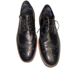 NEW Johnston Murphy 11.5M Black Leather Wingtip Brogue 1850 Collection